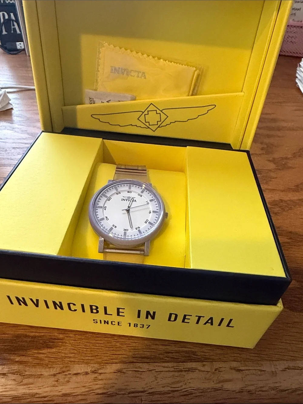Invicta Women’s light purple Watch with White Dial and silicone band